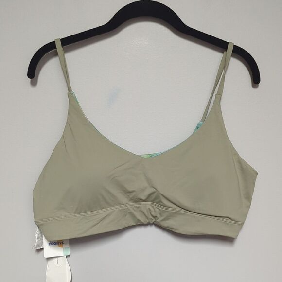 NWT Prana Women's Olive Reversible Swim Top - Picture 1 of 6